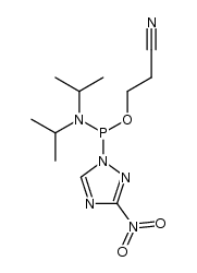 2-cyanoethoxy(N,N-diisopropylamino)3-nitro-1,2,4-triazolylphosphine Structure