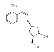 1-(b-D-2-Deoxyribofuranosyl)-4-methylindole Structure