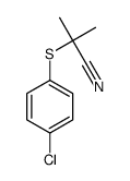 2-(4-chlorophenyl)sulfanyl-2-methylpropanenitrile结构式