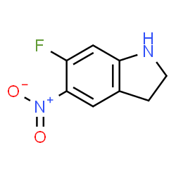 6-氟-5-硝基-2,3-二氢-1H-吲哚结构式