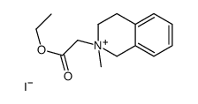 ethyl 2-(2-methyl-3,4-dihydro-1H-isoquinolin-2-ium-2-yl)acetate,iodide结构式