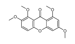 1,2,6,8-tetramethoxyxanthen-9-one结构式