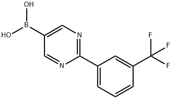 (2-(3-(trifluoromethyl)phenyl)pyrimidin-5-yl)boronic acid structure