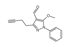 3-(BUT-3-YNYL)-5-METHOXY-1-PHENYL-1H-PYRAZOLE-4-CARBALDEHYDE结构式