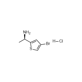 (R)-1-(4-Bromothiophen-2-yl)ethan-1-amine hydrochloride structure