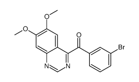 (3-bromophenyl)-(6,7-dimethoxyquinazolin-4-yl)methanone结构式