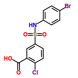 5-(4-Bromo-phenylsulfamoyl)-2-chloro-benzoic acid结构式