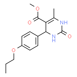 methyl 6-methyl-2-oxo-4-(4-propoxyphenyl)-3,4-dihydro-1H-pyrimidine-5-carboxylate结构式