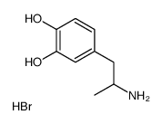 4-(2-Aminopropyl)-1,2-benzenediol hydrobromide (1:1)结构式