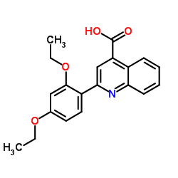 2-(2,4-DIETHOXY-PHENYL)-QUINOLINE-4-CARBOXYLIC ACID结构式