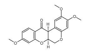 [6aS,(+)]-6a,12aα-Dihydro-2,3,9-trimethoxy[1]benzopyrano[3,4-b][1]benzopyran-12(6H)-one Structure