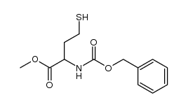 Methyl (2RS)-N-(benzyloxycarbonyl)homocysteinate Structure