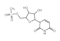 1-[3,4-dihydroxy-5-(methylsulfonyloxymethyl)oxolan-2-yl]pyrimidine-2,4-dione结构式