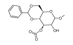 Methyl-4,6-O-benzyliden-α-D-glucopyranosid-3-nitrat结构式