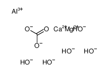 aluminum,calcium,magnesium,carbonate,pentahydroxide Structure