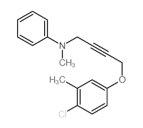 N-[4-(4-chloro-3-methyl-phenoxy)but-2-ynyl]-N-methyl-aniline结构式