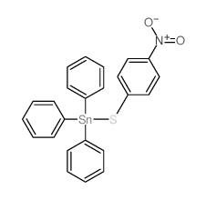 Stannane,[(4-nitrophenyl)thio]triphenyl- structure