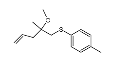 (2-methoxy-2-methylpent-4-en-1-yl)(p-tolyl)sulfane Structure