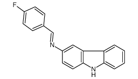 N-(9H-carbazol-3-yl)-1-(4-fluorophenyl)methanimine Structure