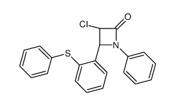 (3S,4S)-3-chloro-1-phenyl-4-(2-phenylsulfanylphenyl)azetidin-2-one Structure