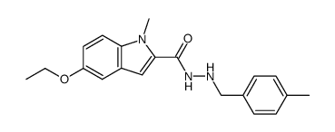 N2-p-Methylbenzyl-2-(1-methyl-5-ethoxyindolyl)-carbohydrazid结构式