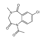 1-acetyl-7-chloro-4-methyl-3,4-dihydro-1H-benzo[e][1,4]diazepine-2,5-dione Structure