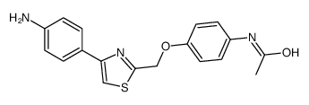 N-[4-[[4-(4-aminophenyl)-1,3-thiazol-2-yl]methoxy]phenyl]acetamide Structure