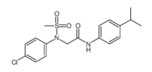 2-(4-chloro-N-methylsulfonylanilino)-N-(4-propan-2-ylphenyl)acetamide结构式