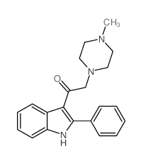 Ethanone,2-(4-methyl-1-piperazinyl)-1-(2-phenyl-1H-indol-3-yl)-结构式