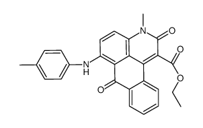 2,7-Dihydro-3-methyl-6-[(4-methylphenyl)amino]-2,7-dioxo-3H-dibenz[f,ij]isoquinoline-1-carboxylic acid ethyl ester Structure