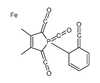 [6-[3,4-dimethyl-1,2,5-tris(oxomethylidene)-1λ5-phosphol-1-yl]cyclohexa-2,4-dien-1-ylidene]methanone,iron Structure