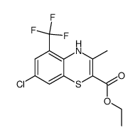 7-Chloro-3-methyl-5-trifluoromethyl-4H-benzo[1,4]thiazine-2-carboxylic acid ethyl ester结构式