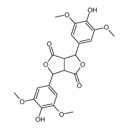 3,6-bis(4-hydroxy-3,5-dimethoxyphenyl)tetrahydrofuro[3,4-c]furan-1,4-dione Structure