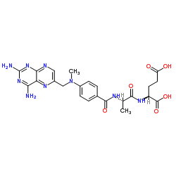 N-(4-{[(2,4-Diamino-6-pteridinyl)methyl](methyl)amino}benzoyl)-L-alanyl-L-glutamic acid Structure