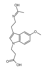 3-[3-(2-acetamidoethyl)-5-methoxyindol-1-yl]propanoic acid Structure