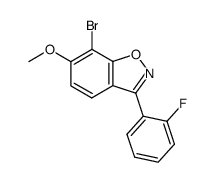 7-bromo-3-(2-fluorophenyl)-6-methoxy-1,2-benzisoxazole Structure