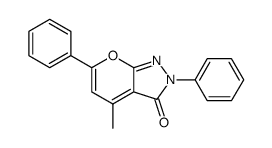 4-methyl-2,6-diphenyl-2H-pyrano[2,3-c]pyrazol-3-one结构式