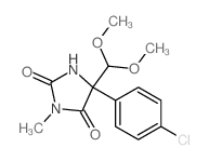 5-(4-chlorophenyl)-5-(dimethoxymethyl)-3-methyl-imidazolidine-2,4-dione picture