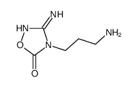 1,2,4-Oxadiazol-5(4H)-one,3-amino-4-(3-aminopropyl)-(9CI) structure