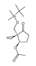 t-3-acetoxy-2-hydroxy-r-2-[[(tert-butyldimethylsilyl)oxy]methyl]cyclopentanone Structure