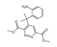 3,6-Dicarbomethoxy-4-[1-(o-aminophenyl)-1-methyl-ethyl]-pyridazin结构式