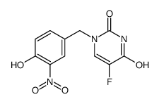 5-fluoro-1-[(4-hydroxy-3-nitrophenyl)methyl]pyrimidine-2,4-dione Structure