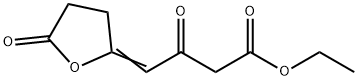 Butanoic acid, 4-(dihydro-5-oxo-2(3H)-furanylidene)-3-oxo-, ethyl ester Structure