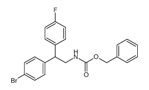 [2-(4-bromo-phenyl)-2-(4-fluoro-phenyl)-ethyl]-carbamic acid benzyl ester Structure