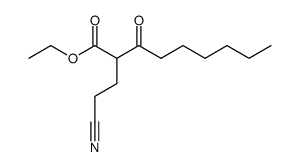 2-(2-cyano-ethyl)-3-oxo-nonanoic acid ethyl ester Structure