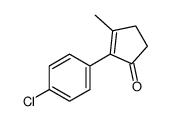 2-(4-chlorophenyl)-3-methylcyclopent-2-en-1-one结构式