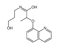 N-(3-hydroxypropyl)-2-quinolin-8-yloxypropanamide Structure