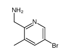 (5-bromo-3-methylpyridin-2-yl)methanamine结构式