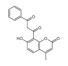 1-(7-Hydroxy-4-methyl-2-oxo-2H-chromen-8-yl)-3-phenyl-propane-1,3-dione Structure