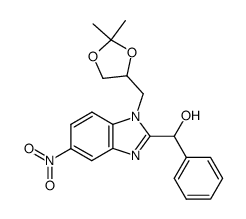 [1-(2,2-Dimethyl-[1,3]dioxolan-4-ylmethyl)-5-nitro-1H-benzoimidazol-2-yl]-phenyl-methanol Structure